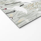 Whooping cranes neutral beige and white Welcome Mat Gallery Image 2