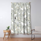 Whooping cranes neutral beige and white Window Curtain Gallery Image 5