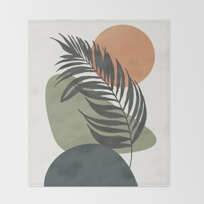 Palm Leaf Throw Blanket Gallery Image 2