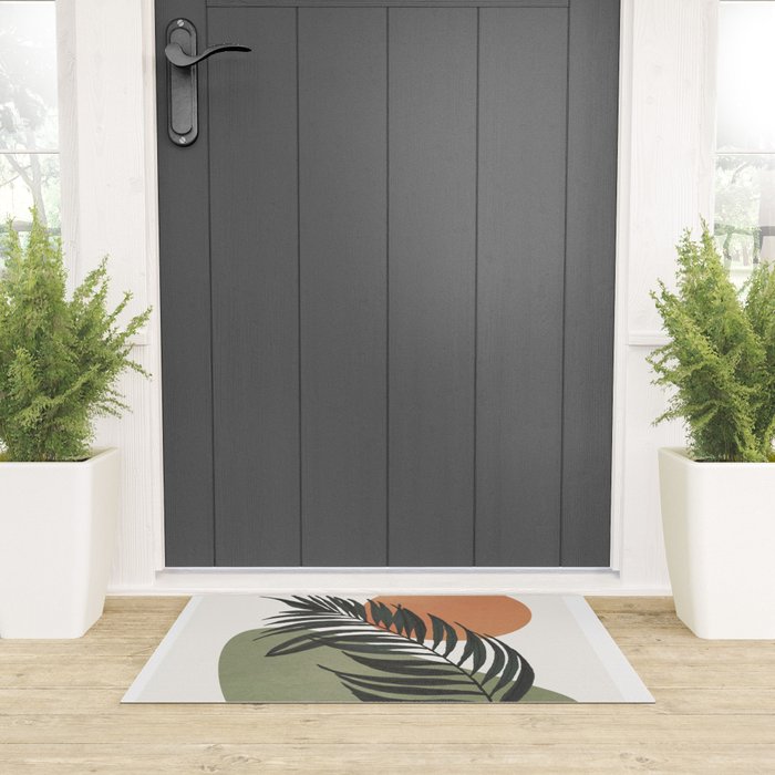 Palm Leaf Welcome Mat Gallery Image 3
