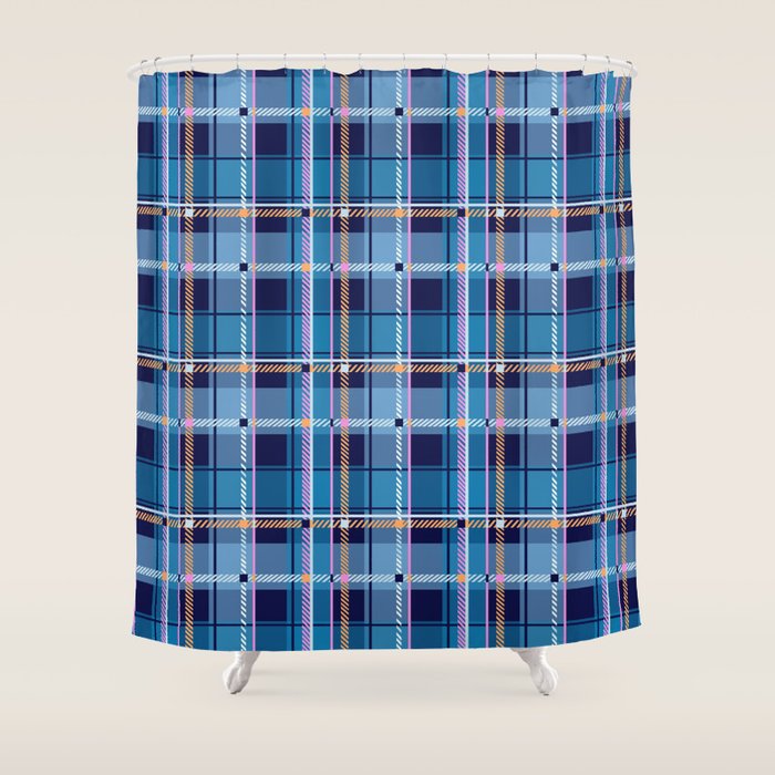 Tartan Motif Style B Shower Curtain Gallery Image 1