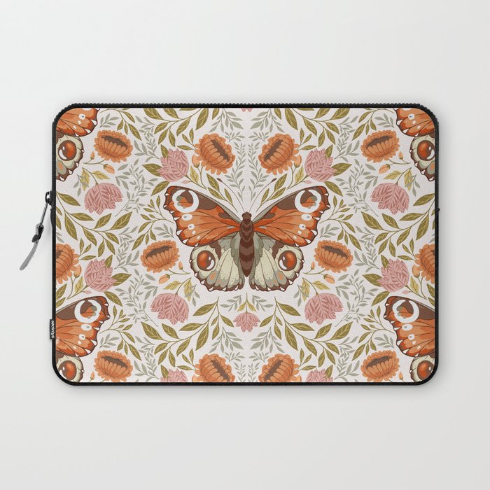 William Morris Inspired Monarch Butterfly Pattern Laptop Sleeve Gallery Image 1
