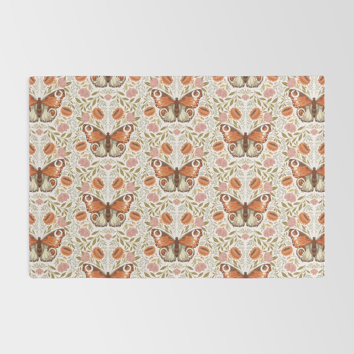 William Morris Inspired Monarch Butterfly Pattern Rug Gallery Image 2