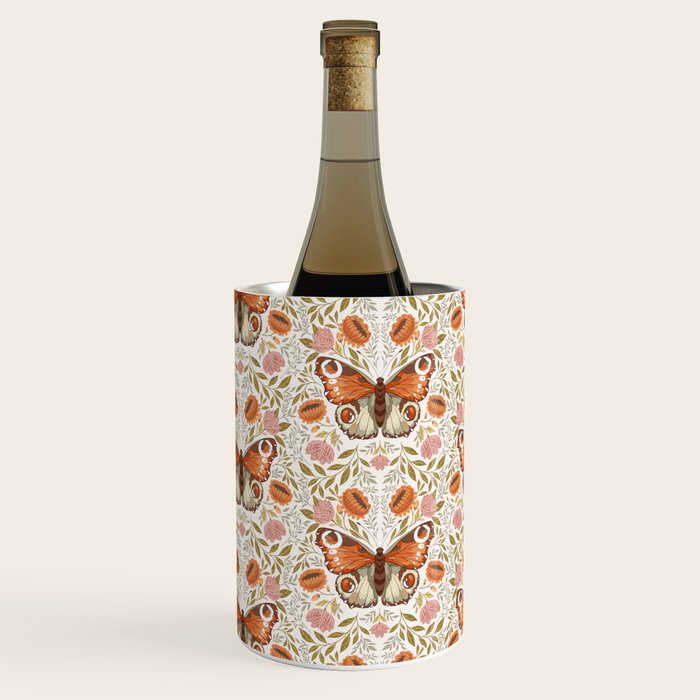 William Morris Inspired Monarch Butterfly Pattern Wine Chiller Gallery Image 2