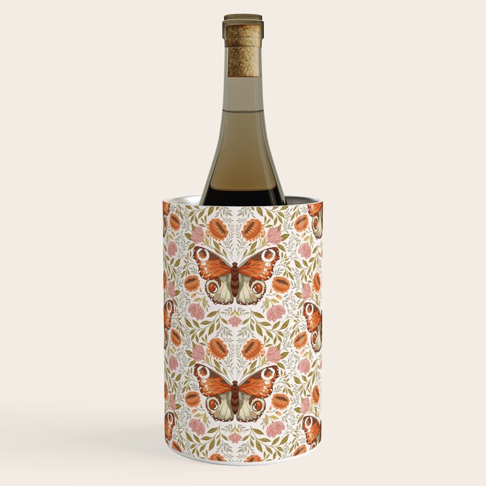 William Morris Inspired Monarch Butterfly Pattern Wine Chiller Gallery Image 3