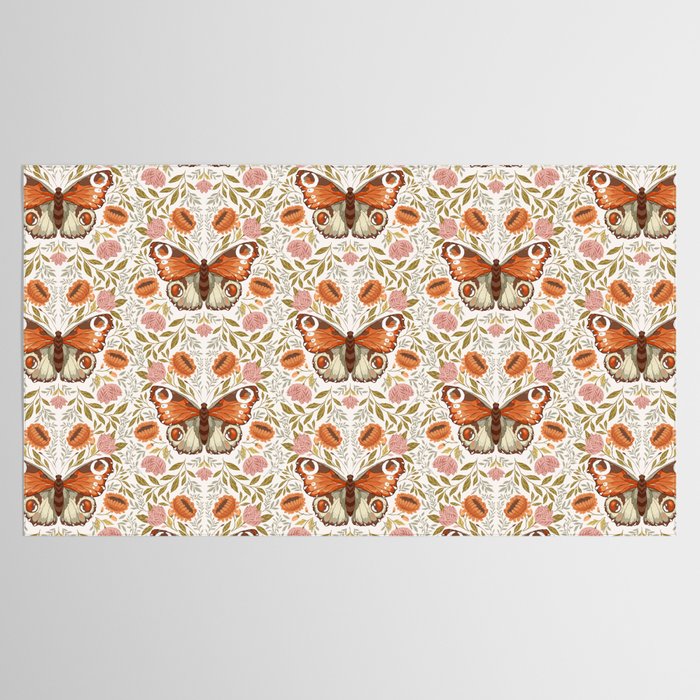 William Morris Inspired Monarch Butterfly Pattern Tablecloth Gallery Image 2