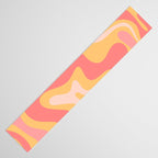 Liquid Swirl Retro Modern Abstract Pattern Blush Pink Mustard Table Runner Gallery Image 3