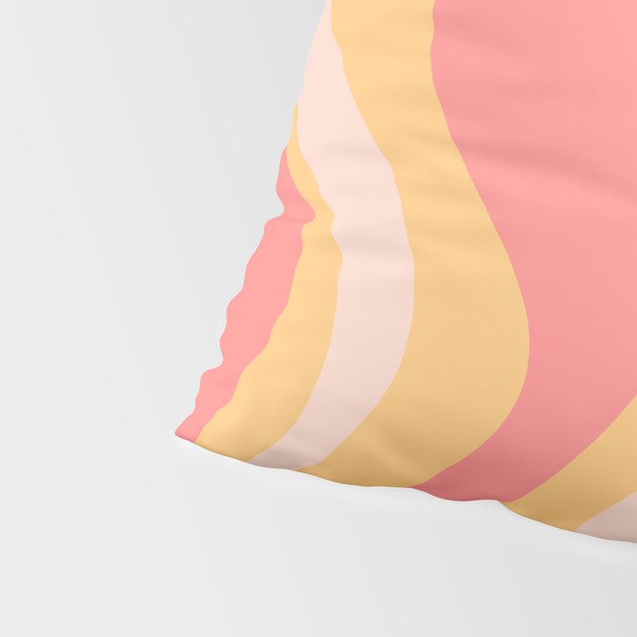 Liquid Swirl Retro Modern Abstract Pattern Blush Pink Mustard Pillow Sham Gallery Image 4