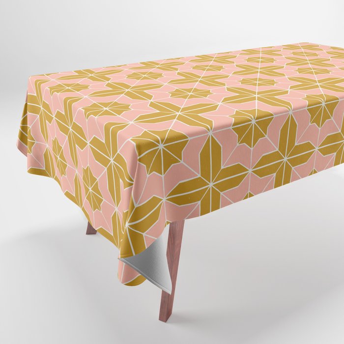 Alys Pink and Golden Rod Tablecloth Gallery Image 1