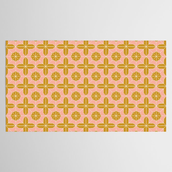 Alys Pink and Golden Rod Tablecloth Gallery Image 2