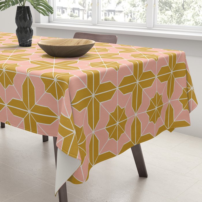 Alys Pink and Golden Rod Tablecloth Gallery Image 3