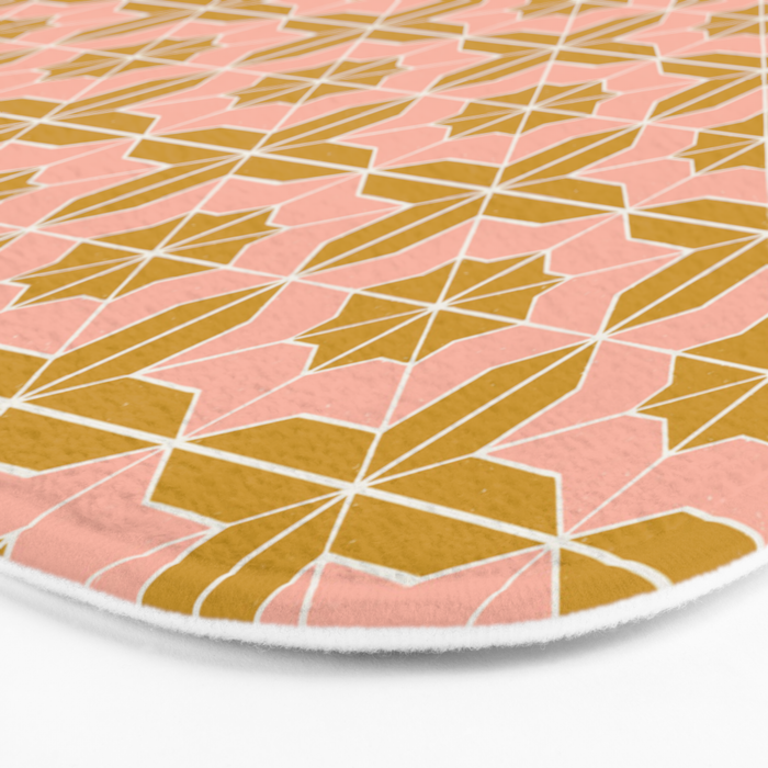 Alys Pink and Golden Rod Bath Mat Gallery Image 3