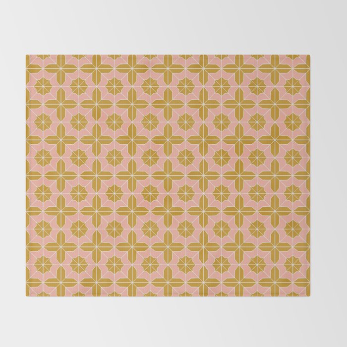 Alys Pink and Golden Rod Throw Blanket Gallery Image 2