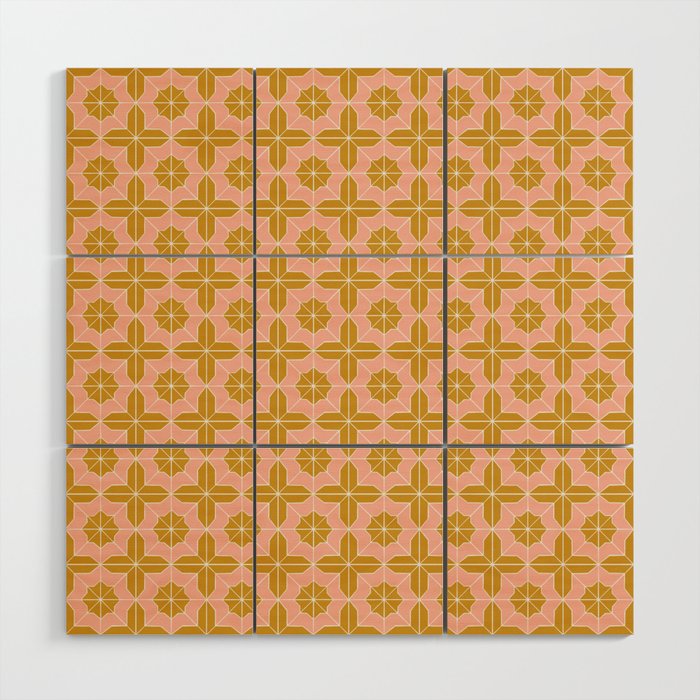 Alys Pink and Golden Rod Wood Wall Art Gallery Image 1