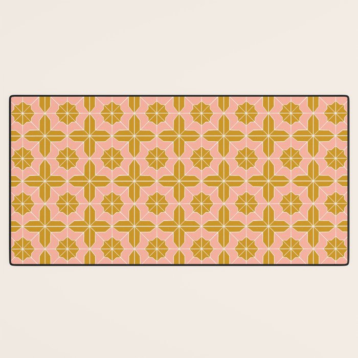 Alys Pink and Golden Rod Desk Mat Gallery Image 3