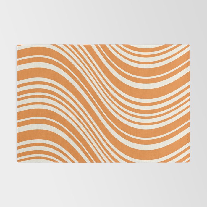 Wavy Stripes XLVI - Retro Orange Rug Gallery Image 2