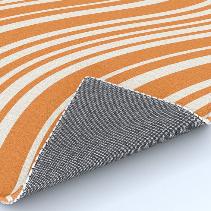 Wavy Stripes XLVI - Retro Orange Rug Gallery Image 4