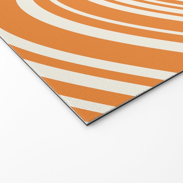 Wavy Stripes XLVI - Retro Orange Welcome Mat Gallery Image 2