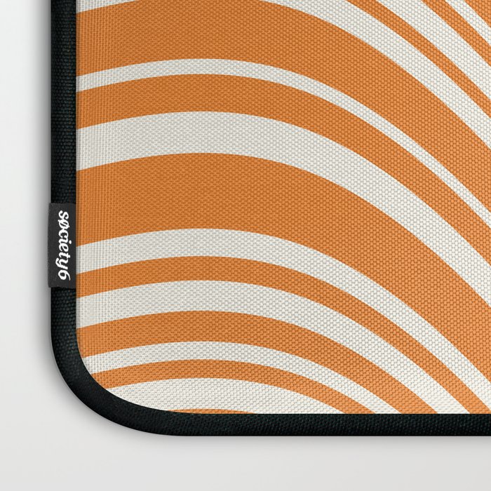 Wavy Stripes XLVI - Retro Orange Laptop Sleeve Gallery Image 3