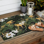 Cheetah in the glamorous nocturnal jungle Outdoor Rug Gallery Image 2