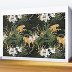 Cheetah in the glamorous nocturnal jungle Wall Mural Gallery Image 2