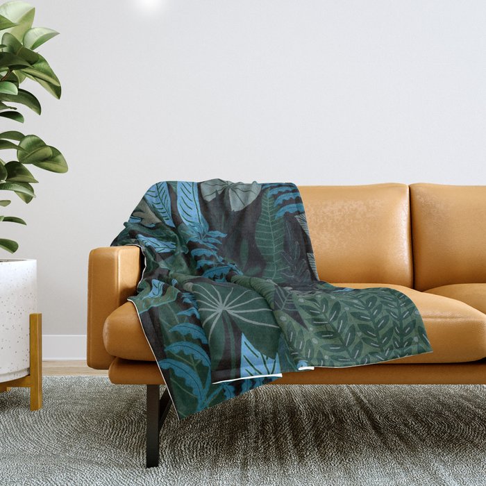 Tropical Night Throw Blanket Gallery Image 1