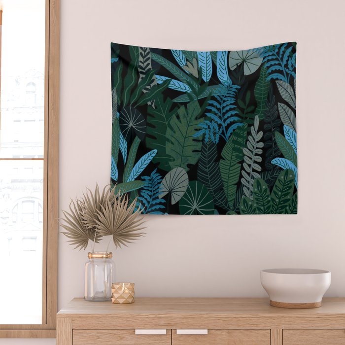 Tropical Night Wall Tapestry Gallery Image 2