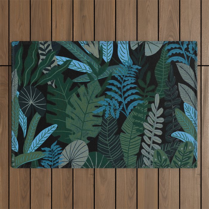 Tropical Night Outdoor Rug Gallery Image 1
