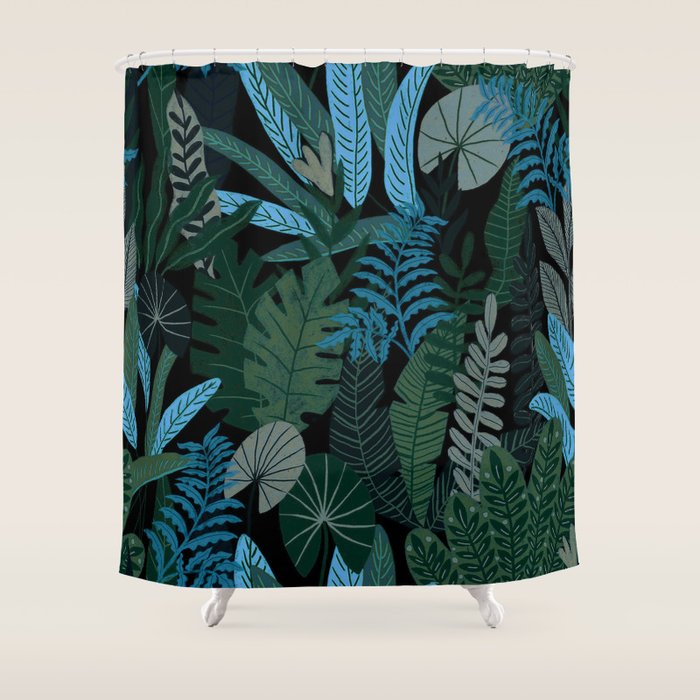 Tropical Night Shower Curtain Gallery Image 1