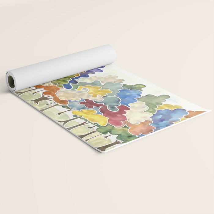 Trees, Long Row Yoga Mat Gallery Image 2