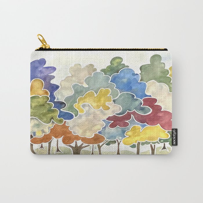 Trees, Long Row Carry All Pouch Gallery Image 1