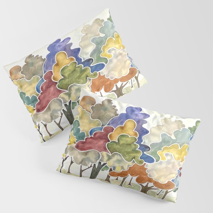 Trees, Long Row Pillow Sham Gallery Image 3