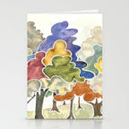 Trees, Long Row Stationery Card Gallery Image 2
