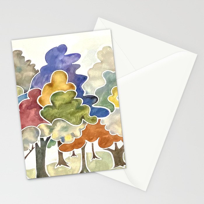 Trees, Long Row Stationery Card Gallery Image 2