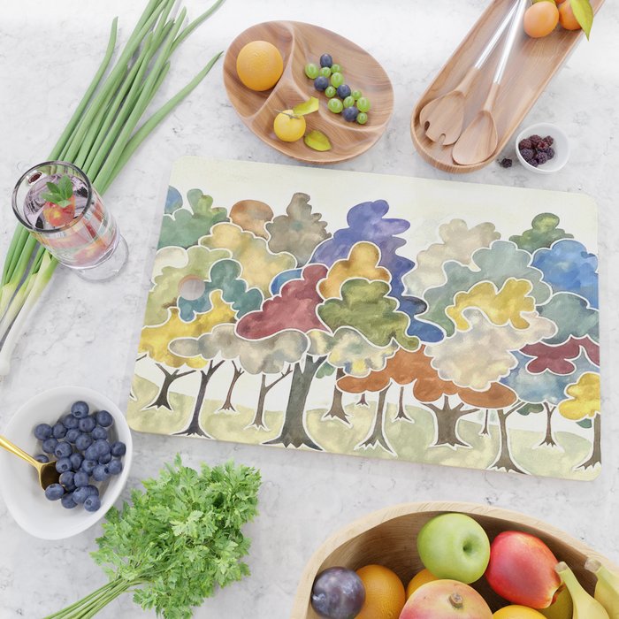 Trees, Long Row Cutting Board Gallery Image 2