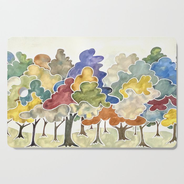 Trees, Long Row Cutting Board Gallery Image 1