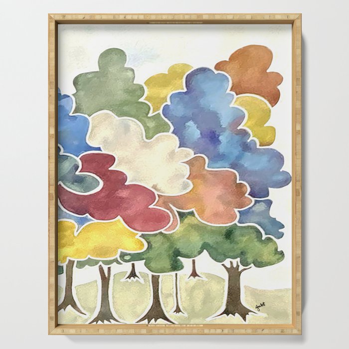 Trees, Long Row Serving Tray Gallery Image 1