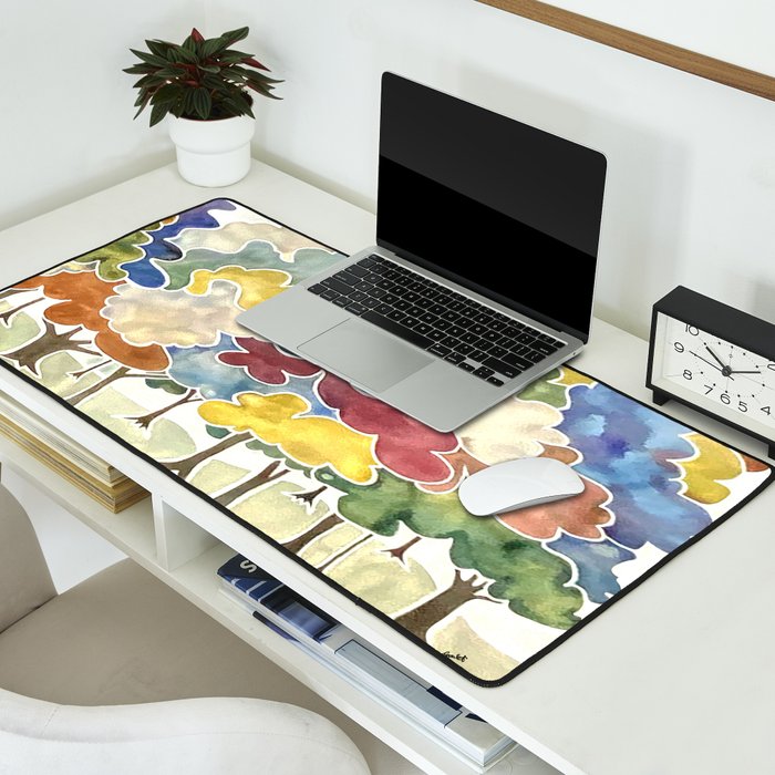 Trees, Long Row Desk Mat Gallery Image 2