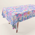 Periwinkle Garden Tablecloth Gallery Image 1
