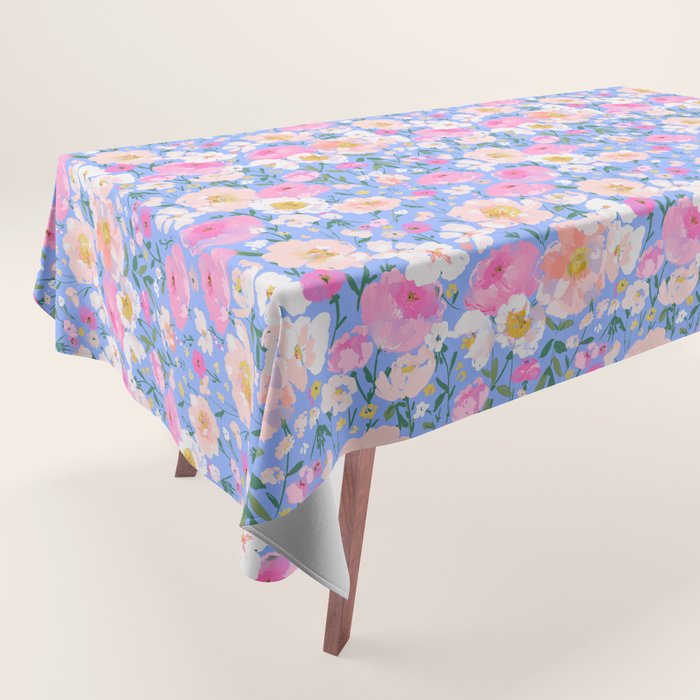 Periwinkle Garden Tablecloth Gallery Image 1