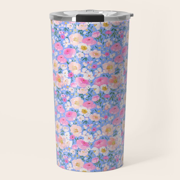 Periwinkle Garden Travel Mug Gallery Image 1
