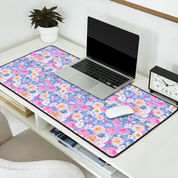 Periwinkle Garden Desk Mat Gallery Image 2