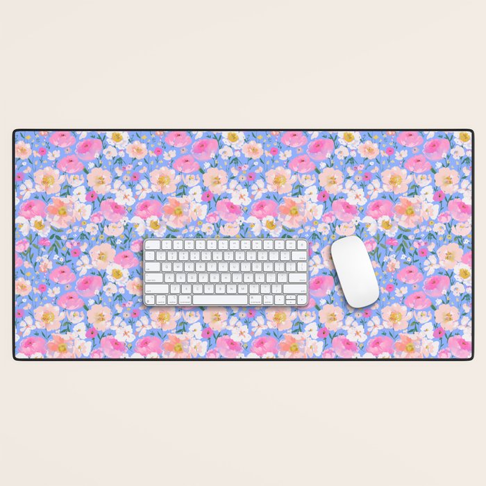 Periwinkle Garden Desk Mat Gallery Image 1