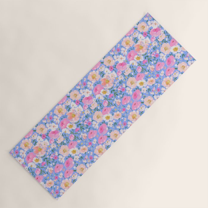 Periwinkle Garden Yoga Mat Gallery Image 1