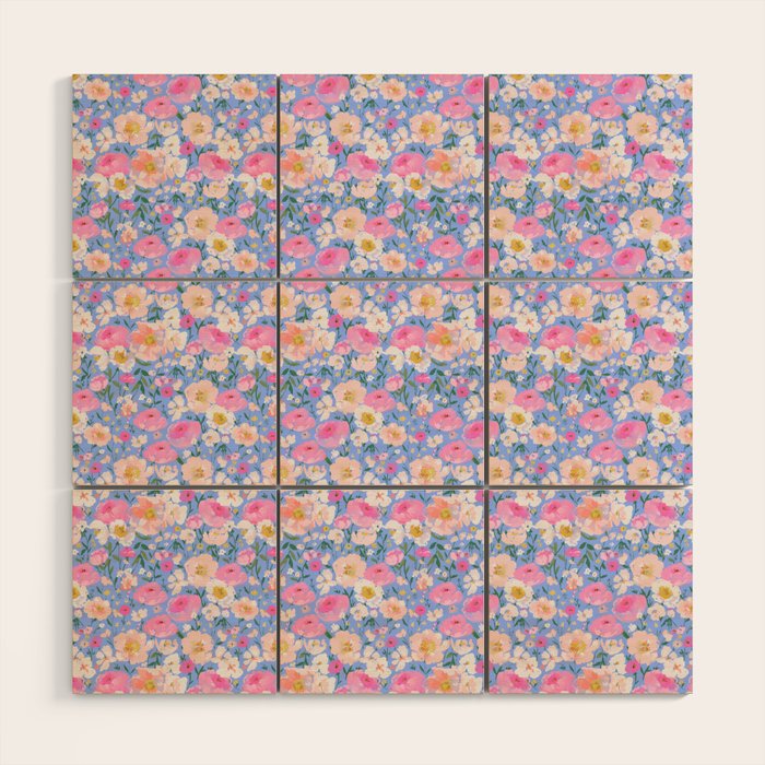 Periwinkle Garden Wood Wall Art Gallery Image 1