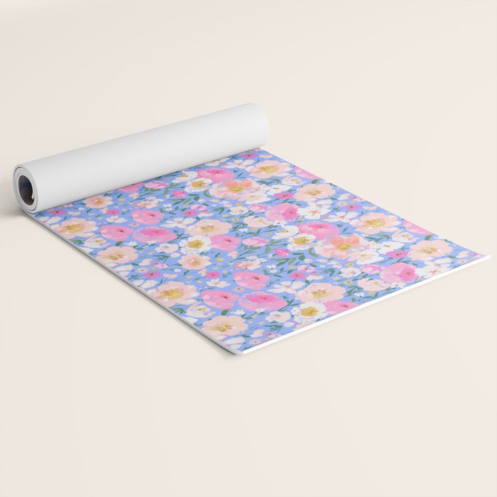 Periwinkle Garden Yoga Mat Gallery Image 2