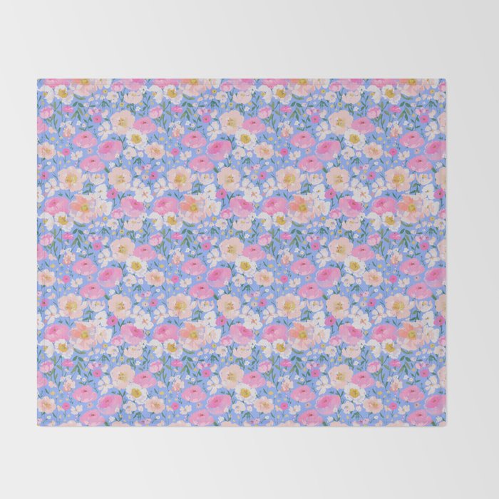 Periwinkle Garden Throw Blanket Gallery Image 2