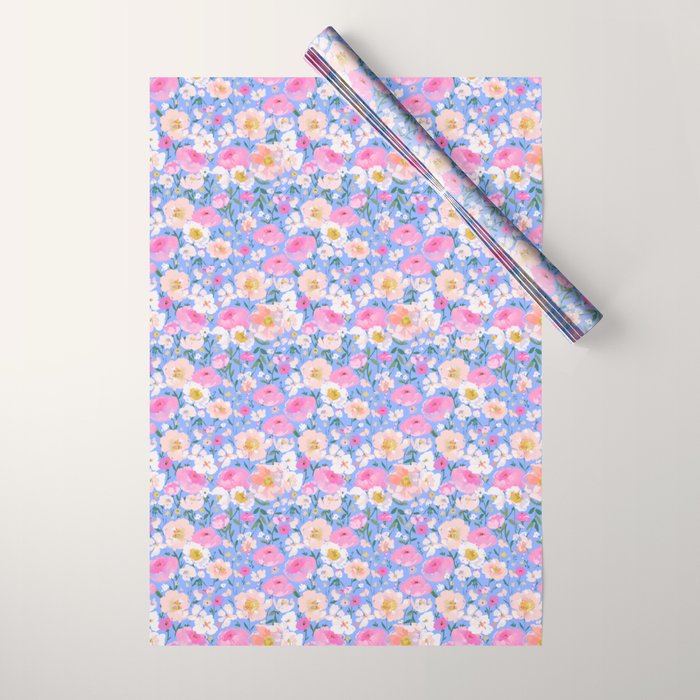 Periwinkle Garden Wrapping Paper Gallery Image 1