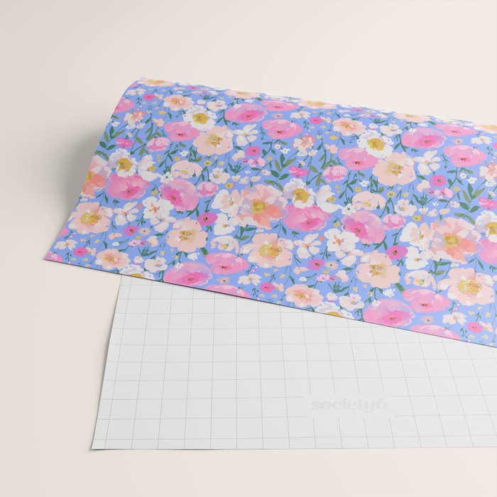 Periwinkle Garden Wrapping Paper Gallery Image 2