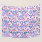Periwinkle Garden Wall Tapestry Gallery Image 4